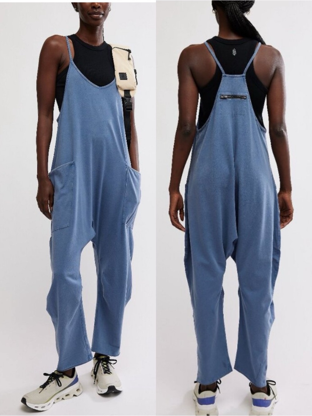 FP MOVEMENT Hot Shot Onesie Skyline Blue Jumpsuit Romper Relaxed Casual Medium